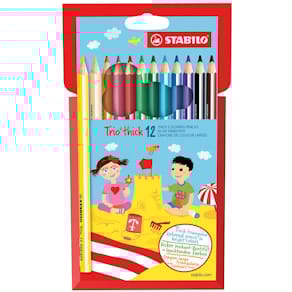 Kleurpotlood STABILO Trio thick, etui, 12 stuks