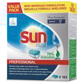 Geschirrspültabs Sun Professional All-in-1 Extra Power, 102 Stück