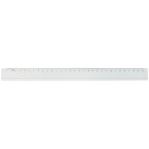 Linjal Transparent, plast, 30cm, 10/fp