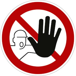 Warnschild MOEDEL Zutritt für Unbefugte verboten, Folie, selbstk.