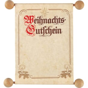Gutscheinrolle RNK Weihnachten, DIN A6, beige