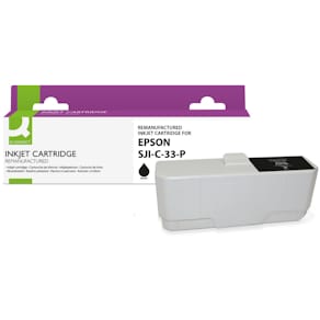 Tintenpatrone Q-Connect, ersetzt Epson SJIC-33P(K), schwarz