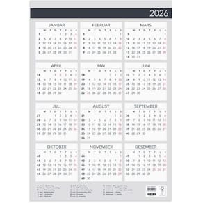 Plakatkalender Elegant GRIEG 2026 A3