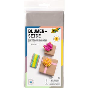Blumenseide Folia, 50 x 70 cm, grau