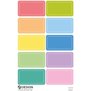 Haushaltsetiketten Avery Zweckform Rahmen, bunt, 85 x 160 mm, 20