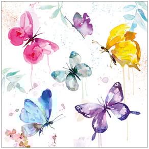 Servietten AMBIENTE Butterfly Collection, Schmetterlinge, 33x33cm