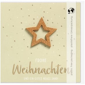 Grußkarte PERLEBERG Moments Collection, Stern, 150 x 150 mm, mit 