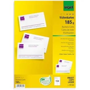 Visitkort Sigel micro  185gr  150/fp