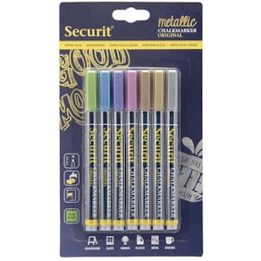 Kridttuscher Securit Original metallic 1–2 mm, 7 stk