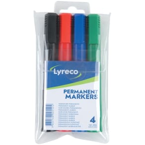 Märkpenna LYRECO sort.färger 4/fp