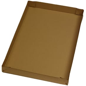 Bølgepaplåg 595x392x50 mm, 1-lags B-flute, 20 stk