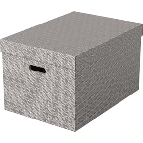 Opbergdoos Esselte Home, ft 35,5 x 51 x 30,5 cm, grijs, pak van 3