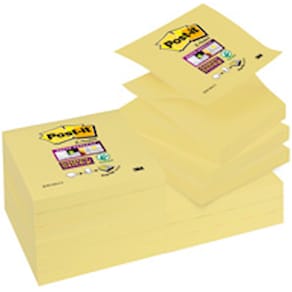 Post-it Z-Notes 76x76 Super Sticky gul (12)