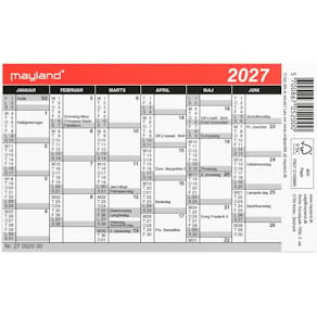 Lommekalender Mayland Mini 118x70 mm 2027, FSC