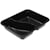 Plastbakke Færch 2-rums 1115 ml PET sort 178x227x43 mm 360 stk
