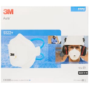 Andningsskydd 3M Aura FFP2 9322+V 10/fp