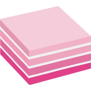 Post-It Kub Fresh Pink, 76x76mm, 450 blad