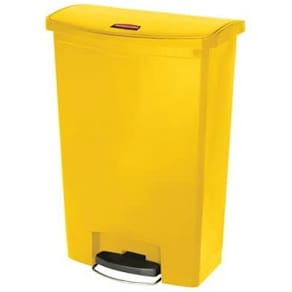 Tretabfallbehälter Rubbermaid Slim Jim Step-On, gelb, 90 l