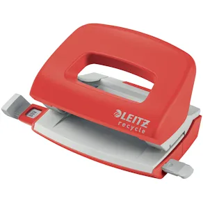 Leitz Recycle Hålslag 2h/10ark EU röd