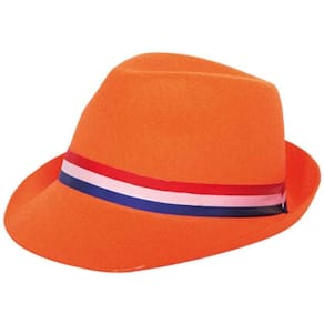 Trilby hoed DBV Feestartikelen, oranje