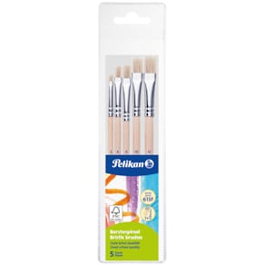 Borstenpinsel-Set Pelikan S613F, 5 St., Starter-Set, sortiert
