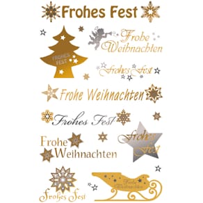 Schmucketiketten Avery Zweckform Season Sticker, Frohe Weihnacht,
