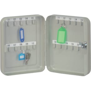 Schlüsselschrank Q-Connect, für 20 Schlüssel, grau