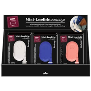 Leselicht MOSES Mini, wiederaufladbar, sortiert