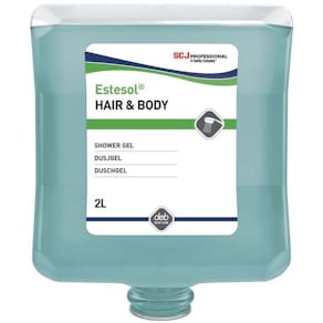 Hår- og bodyshampoo Deb Estesol påfyldning til dispenser, blå