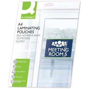 Laminierhülle Q-CONNECT, A4, selbstklebend, 25 St.