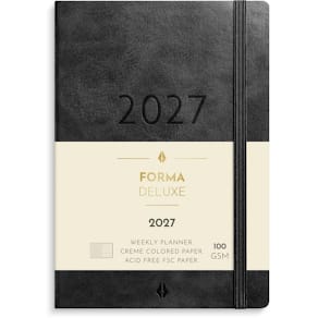 Ugekalender Mayland Forma Deluxe A6 2027, sort