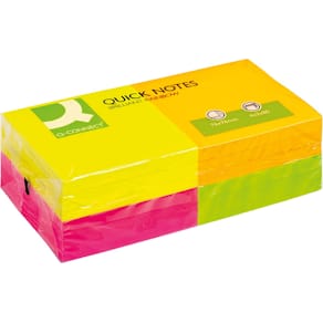 Memoblok Q-CONNECT Quick Notes, 76 x 76 mm, 80 vel, pak van 12