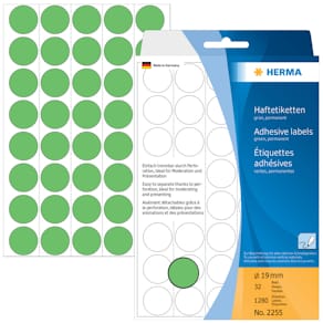Vielzweck-Etiketten HERMA Ø 19 mm, grün