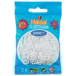 Minipärlor HAMA 2,5mm hål vit 2000/fp