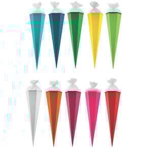 Schultüte Goldbuch, 85 cm, zum Basteln, sortiert