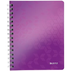 Collegeblock Leitz WOW, A5, kariert, violett, 80 Blatt