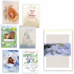 Taufkarte Apollo 10 Stück, sortiert, inkl. Umschlag