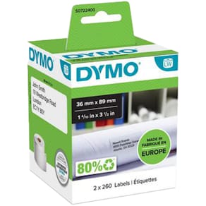 Etiket Dymo 89 x 36 mm    2x 260 stk/pak
