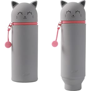 Federmäppchen ITOTAL Cats, grau, Silikon