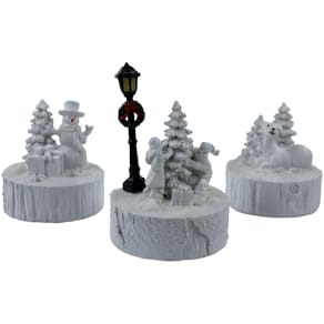 Weihnachtsfigur PBS mit Licht, 3 Motive sortiert, inkl. Batterie