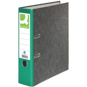 Ordner Q-Connect Pappe A4, 80 mm, grün