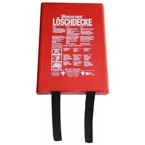Löschdecke NOFIRE DIN EN 1869, 120x120 cm, roter Polybag