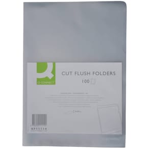 Sichthülle Q-Connect KF11114, A4, 100 Stück, transparent, genarbt