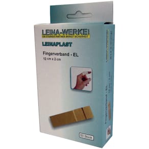 Fingerverband LEINA-WERKE, 12x2 cm, 50 Stück, hautfarben