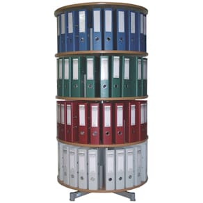 Ordnerdrehsäule REEF, 4 Etagen, buche