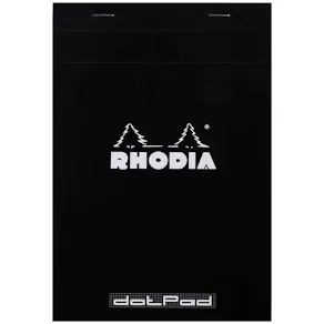 Rhodia head stapled pad black N°16 dotted