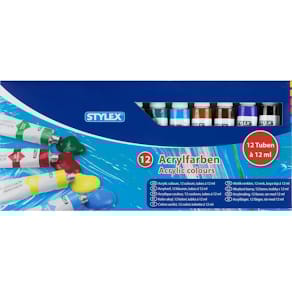 Acrylfarbe STYLEX, 12er Set, matt, 12 ml Tuben