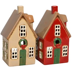 Windlicht POSIWIO Haus, 12 x 11,5 x H22,5 cm, sort.