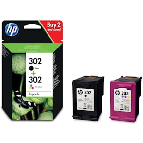 Inktcartridge HP 302, 165-190 pagina's, OEM X4D37AE, 1 x zwart en