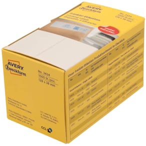 Frankieretiketten Avery Zweckform, 135 x 38 mm, weiß, 1.000 Stück